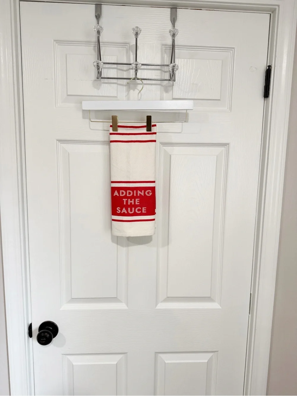 Kate Spade New York Adding the Sauce Red Stripe Cotton Kitchen Hand Towel